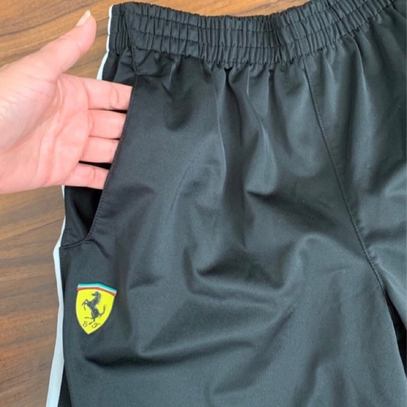 Puma Black Men's Shorts with Ferrari Logo - Picture 2 of 9